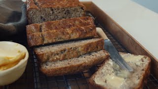 The Worlds Easiest Healthy Banana Bread [upl. by Aissilem]