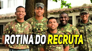 COMO É A ROTINA DE UM RECRUTA NO EXÉRCITO BRASILEIRO exército militar recruta [upl. by Annanhoj94]