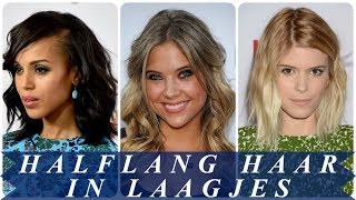 Trendy kapsels halflang haar in laagjes 2018 dames [upl. by Arakihc494]