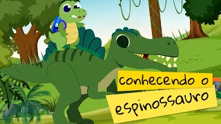 Desenho de dinossauro infantil Conhecendo o Espinossauro  Nino Dino na terra dos dinossauros [upl. by Gaylord]