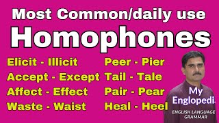 Homophones of daily use in English grammar  Most Confusing Homophones  HindiUrdu [upl. by Biegel]