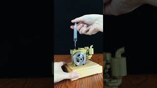 Brass handmade miniature engine model [upl. by Lorola]