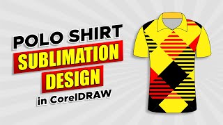 Polo Shirt Sublimation Design in CorelDraw in UrduHindi [upl. by Julee]