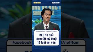 CEO 18 tuổi cùng Giám Đốc Mỹ Thuật 16 tuổi gọi vốn tvhub sharktank sharktank6 shorts [upl. by Hallie]