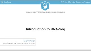 R Tutorial  Introduction to RNASeq [upl. by Sibel]