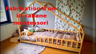 DIY lit cabane Montessori en bois à bas prix  faire sois même diy [upl. by Noillid]