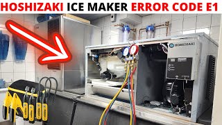 HVACR Service Call New Hoshizaki Ice Maker Not Working After Installation Hoshizaki Error Code E1 [upl. by Androw]