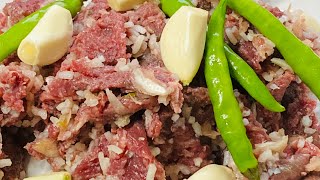 แหนมเนื้อวัวส้มต่อนFermenting Beef Neam Waua [upl. by Icyac]