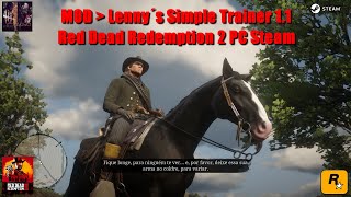 Lenny´s Simple Trainer v11  Red Dead Redemption 2 PC  Steam  PT BR [upl. by Aihtibat]