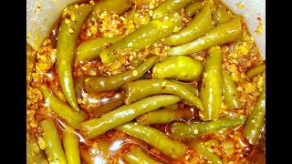 INSTANT GREEN CHILLI PICKLELONKAR ACHAREasy Recipes By Kasturi [upl. by Wertheimer378]