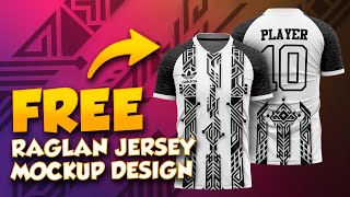 FREE RAGLAN JERSEY MOCKUP DESIGN FREE TSHIRT MOCKUP PSD [upl. by Ringsmuth]