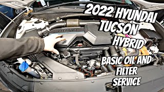 2022 Hyundai Tucson HYBRID oil and filter service [upl. by Adnowal]