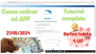 COMO SOLICITAR MI AFP RETIRO DE AFP 2024 PASO A PASO AFP INTEGRA SEGURA [upl. by Abihsot]