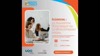 Webinaire sur la transition socioécologique [upl. by Noremac148]