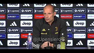 Conferenza stampa ALLEGRI pre LazioJuve quotParole Scanavino sul mio futuro Pensiamo al presentequot [upl. by Atsirtal929]