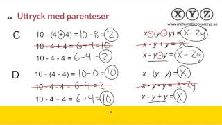 Y 34 Uttryck med parenteser [upl. by Thaddaus]