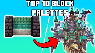 Top 10 Block Palettes in Minecraft Builders Academy [upl. by Andryc]