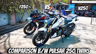 2024 Bajaj Pulsar N250 vs Bajaj Pulsar F250  Full Comparison  Which bike is better amp why [upl. by Anit435]