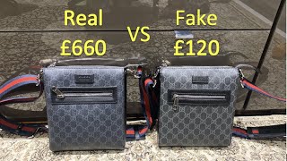 Real Vs Fake Gucci Messenger Bag Comparison £120 vs £660 Dhgate Haul [upl. by Nnalyrehc]