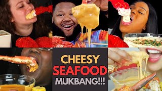 🧀🍤🦀 CHEESY SAUCEE SEAFOOD ASMR MUKBANG  ASMR EATING  MUKBANG COMPILATION😋🥵🔥 [upl. by Aneladgam]