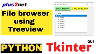 Tkinter showing directory and file structure in Treeview of the user selected path using filedialog [upl. by Aihsar]