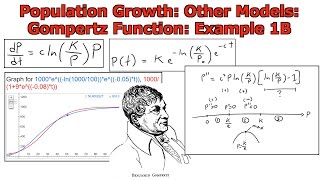 Population Growth Other Models Gompertz Example 1 Part 2 [upl. by Anitnegra]