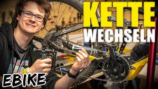 Fahrradkette tauschenwechseln und Kettenlänge ermitteln [upl. by Acinod]