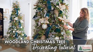 Woodland Christmas Tree Decorating Tutorial  Neutral Christmas Decor [upl. by Nanyk]