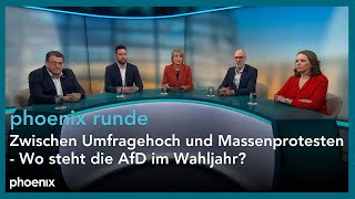 phoenix runde Zwischen Umfragehoch und Massenprotesten  Wo steht die AfD im Wahljahr  22022024 [upl. by Jecho]