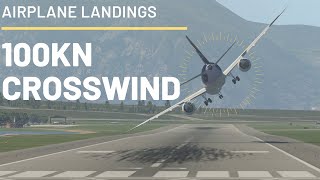 Plane vs Crosswind  100kn  Plane crash  XPlane 11 [upl. by Calv712]