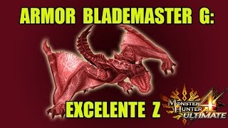 Monster Hunter 4 ULTIMATE  Armadura espadachín EXCELENTE Z Tigrex ígneo español [upl. by Feriga]