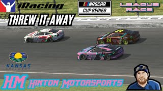 iRacing Nascar Next Gen League Race At Kansas Speedway  Threw it away [upl. by Reisch]