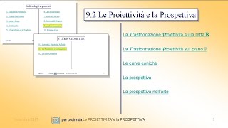 92 Le Proiettività e la prospettiva  parte 1 di 2 [upl. by Ojillib]