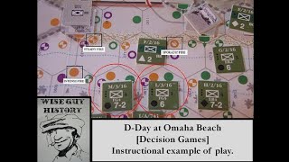 DDay at Omaha Beach Decision Games  Instructional example of play [upl. by Hsiri]