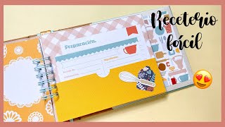 Como hacer un RECETARIO de cocina TUTORIAL scrapbooking [upl. by Lee]