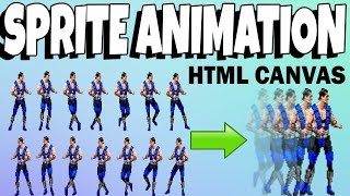 Sprite Animation HTML Canvas  Turn Sprite Sheet into Animation [upl. by Hurlbut250]