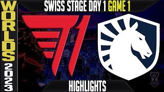 T1 vs TL Highlights  Worlds 2023 Swiss Stage Day 1 Round 1  T1 vs Team Liquid [upl. by Adeehsar]