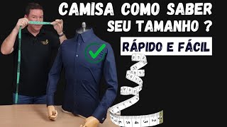 Como saber o tamanho certo da sua camisa [upl. by Misa]