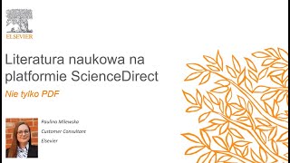 Literatura naukowa na platformie ScienceDirect [upl. by Northey60]