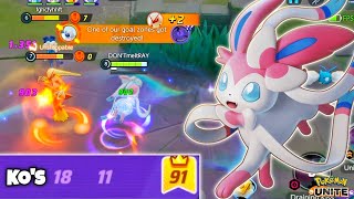 Mystic Fire Sylveon is Too Good to Make Enemies Cry  Pokemon UNITE [upl. by Yrome]