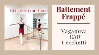 Battement Frappé  VAGANOVA vs RAD vs CECCHETTI [upl. by Agni]