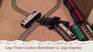 Lego Train Crash Metroliner vs My Own Train [upl. by Niarbo353]