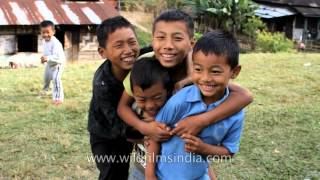 Children in Yikhum village Nagaland [upl. by Alletsyrc392]