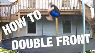 HOW TO DOUBLE FRONTFLIP ON TRAMPOLINE EASY [upl. by Frayne]