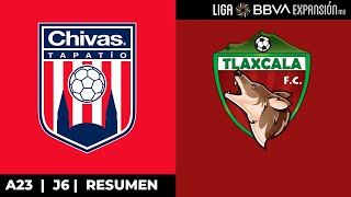 ¡1er Triunfo del A23  Resumen  Tapatío vs Tlaxcala  Jornada6  A23  Liga BBVA Expansión MX [upl. by Atinob]