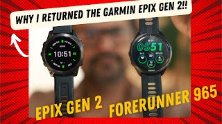 I returned the Garmin Epix Sapphire Why I kept the Forerunner 965 GarminForerunner965 EpixGen2 [upl. by Vinaya]