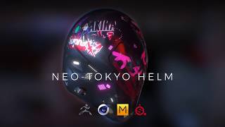 Creating a NeoTokyo Helmet  ZBrush C4D Marvelous Designer Substance Painter  Speed Art in 4K [upl. by Beatty]