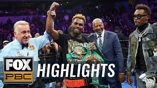 Jermell Charlo wins super welterweight title with TKO of Tony Harrison  HIGHLIGHTS  PBC ON FOX [upl. by Kartis]