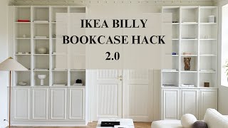 BILLY BOOKCASE IKEA HACK 20  BEAUTIFUL DIY BOOKSHELVES WITH CABINETS [upl. by Athene812]