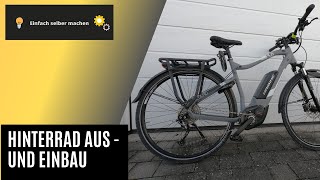 Hinterrad Fahrrad ausbauen und einbauen bei Scheibenbremse  Kettenschaltung [upl. by Nahgeem]